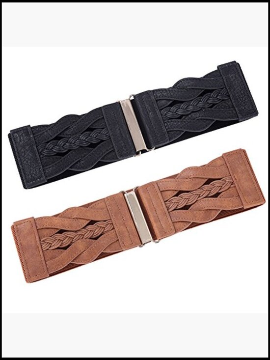 Stretchy Wide Elastic Belt Retro Fashion Cinch Belt for Dresses 3 Inch